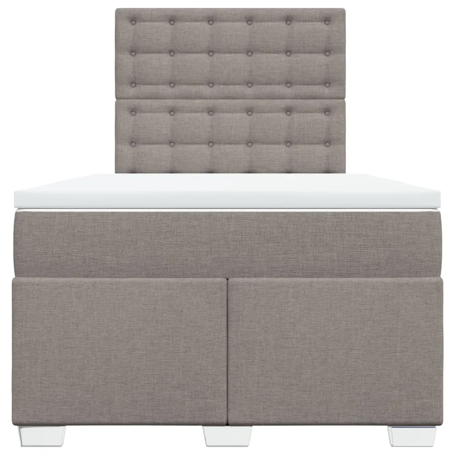 Sommier à lattes de lit avec matelas Taupe 120x200 cm Tissu - 6