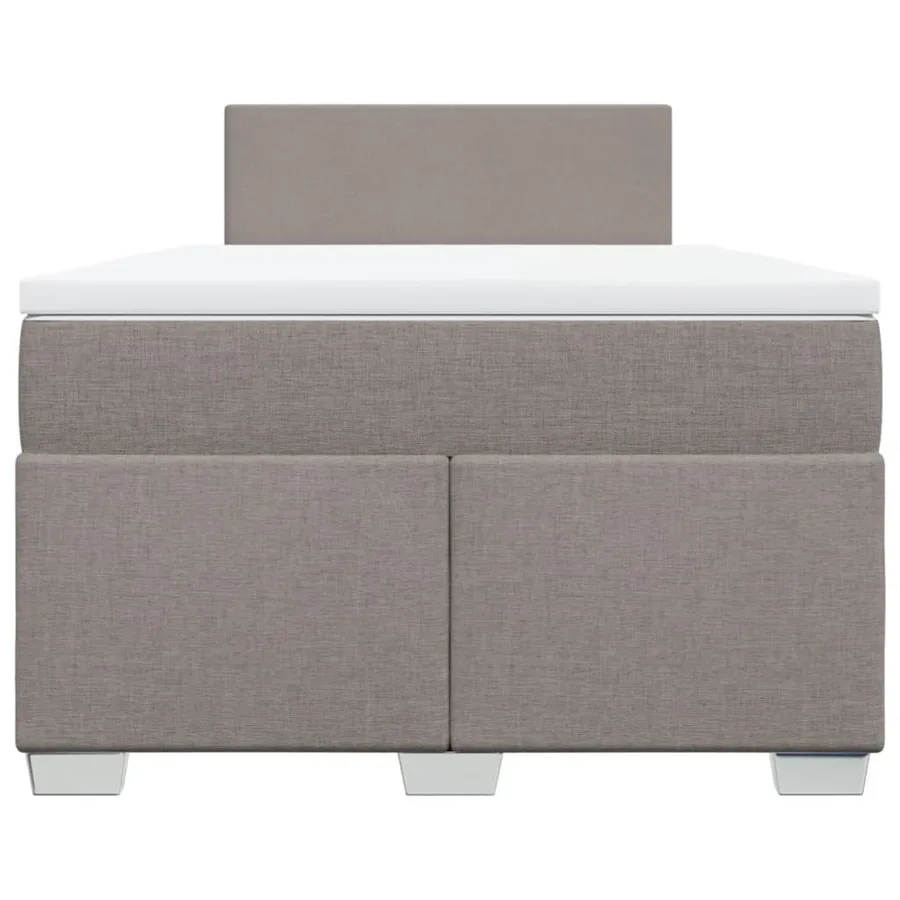 Sommier à lattes de lit avec matelas Taupe 120x200 cm Tissu - 4