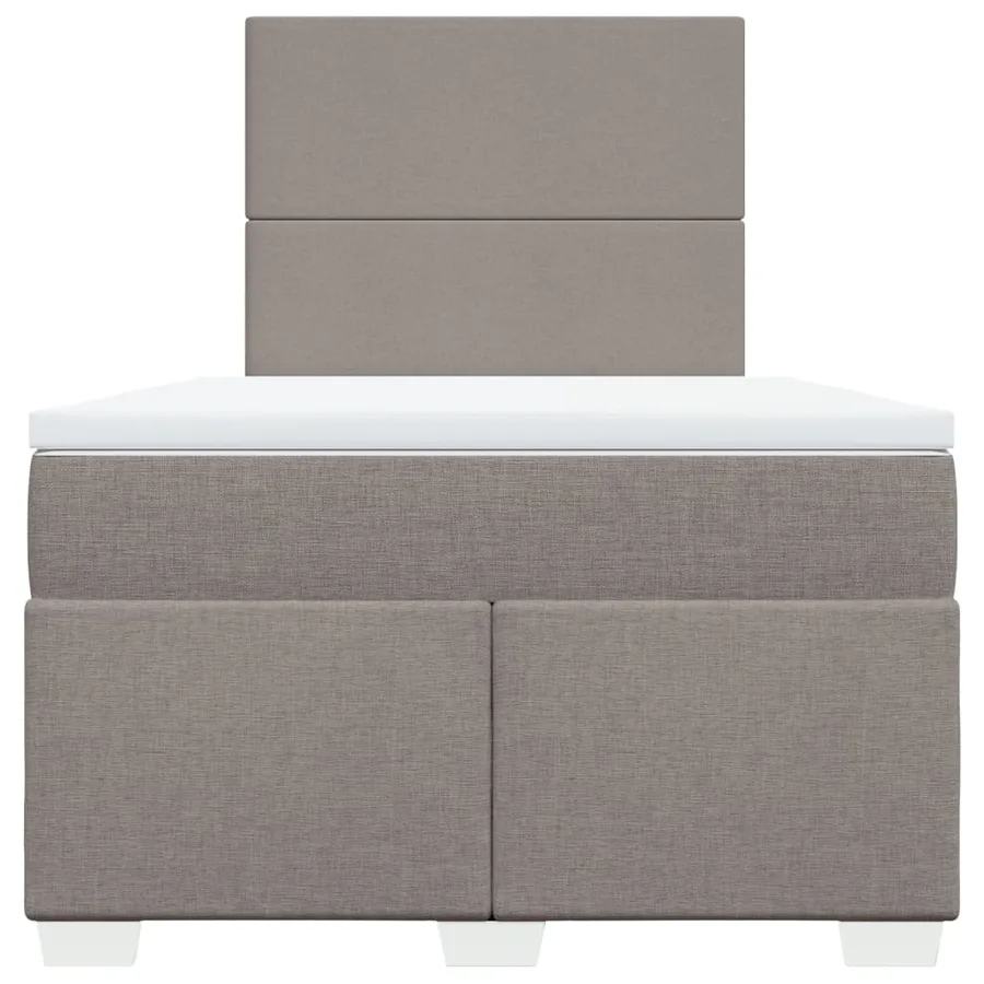 Sommier à lattes de lit avec matelas Taupe 120x200 cm Tissu - 6