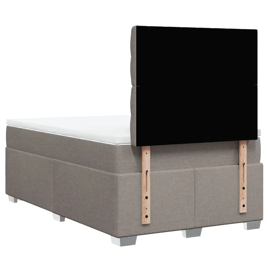 Sommier à lattes de lit avec matelas Taupe 120x200 cm Tissu - 10