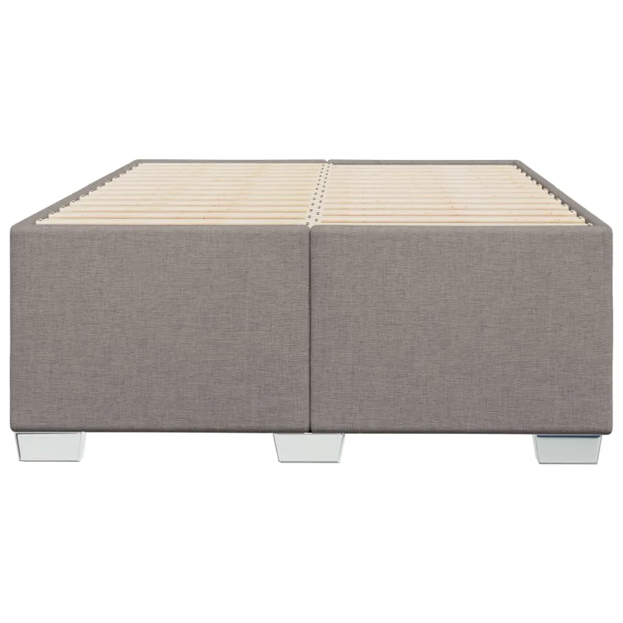 Cadre de lit sans matelas taupe 120x200 cm tissu - 4