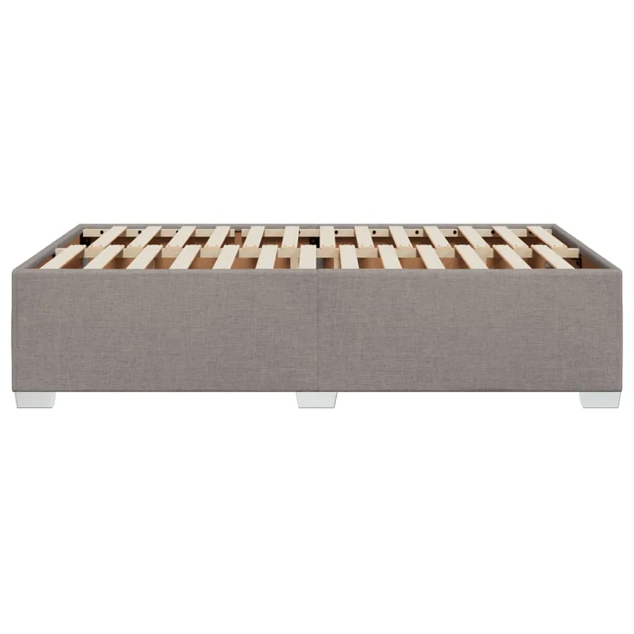 Cadre de lit sans matelas taupe 120x200 cm tissu - 5