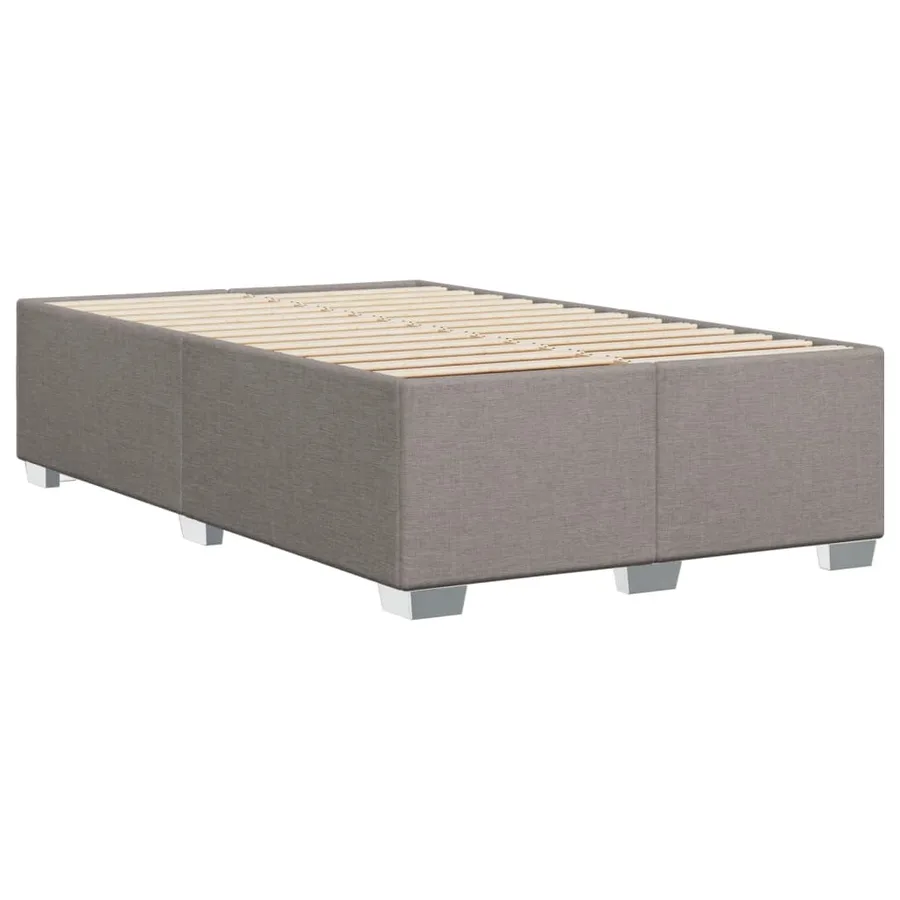 Cadre de lit sans matelas taupe 120x200 cm tissu - 6