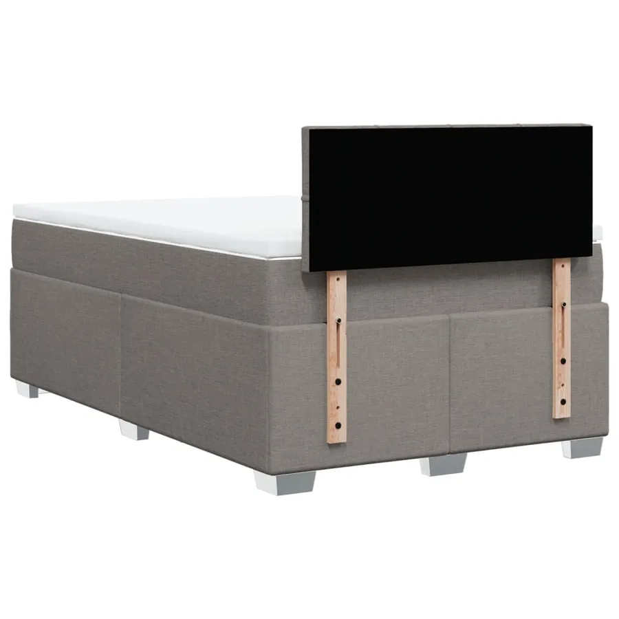 Sommier à lattes de lit avec matelas Taupe 120x200 cm Tissu - 6