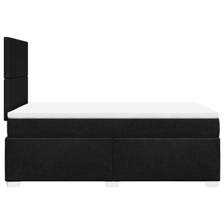Sommier à lattes de lit avec matelas Noir 120x200 cm Tissu - 11