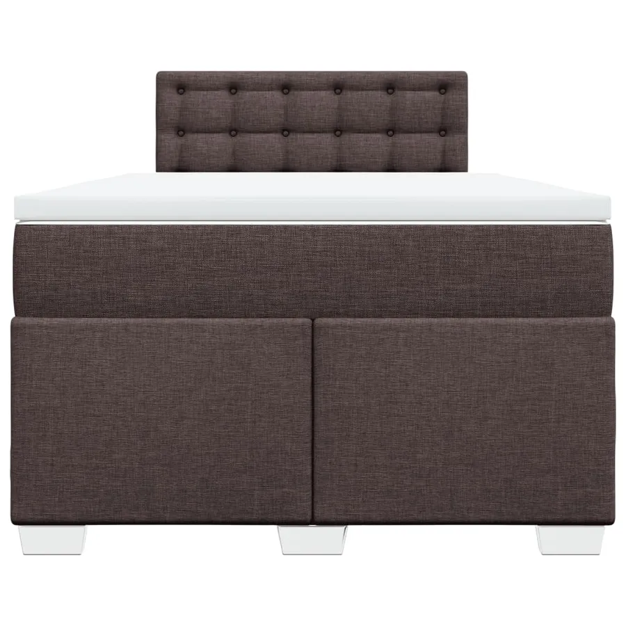 Sommier à lattes de lit avec matelas Marron foncé 120x200 cm - 6
