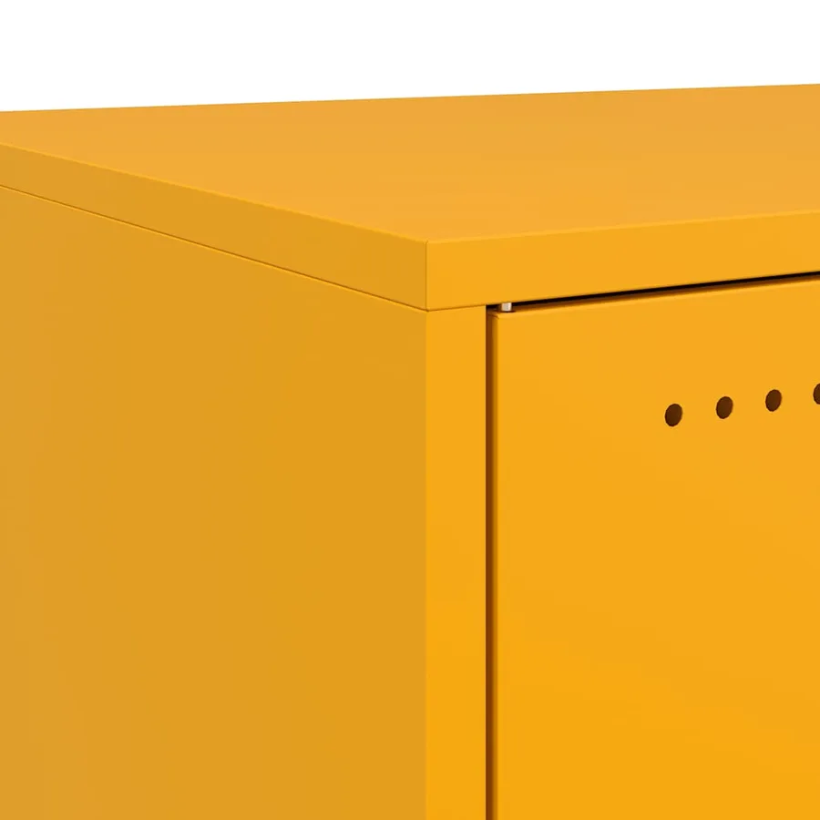 Tables de chevet 2 pcs jaune moutarde 36x39x78 cm acier - 11