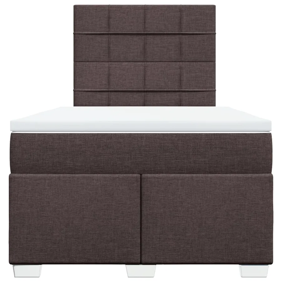 Sommier à lattes de lit avec matelas Marron foncé 120x200 cm - 4