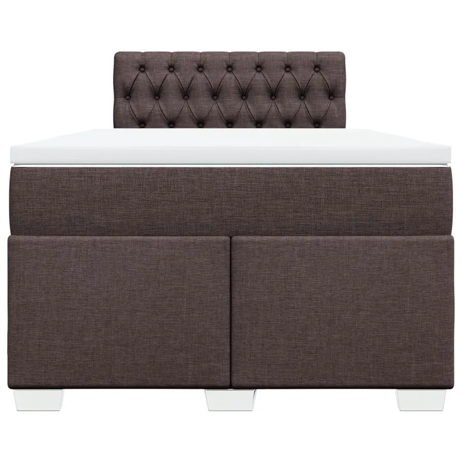 Sommier à lattes de lit avec matelas Marron foncé 120x200 cm - 4