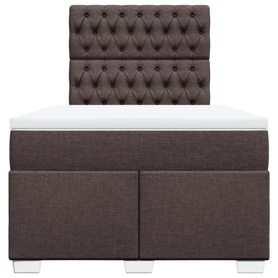 Sommier à lattes de lit avec matelas Marron foncé 120x200 cm - 6