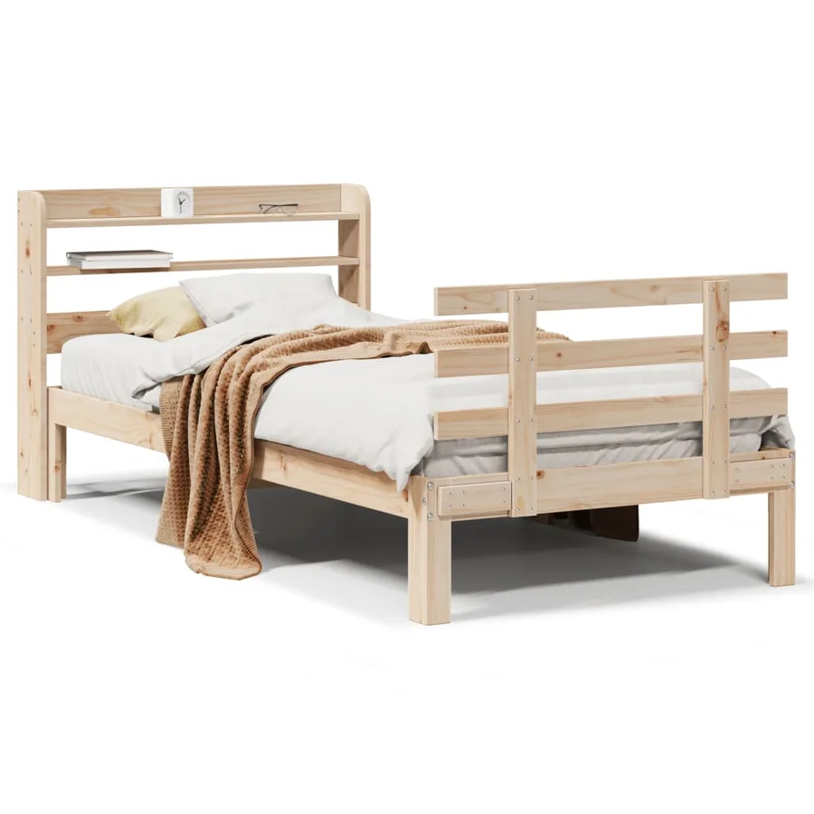 Cadre de lit avec tête de lit sans matelas 90x200 cm - 2