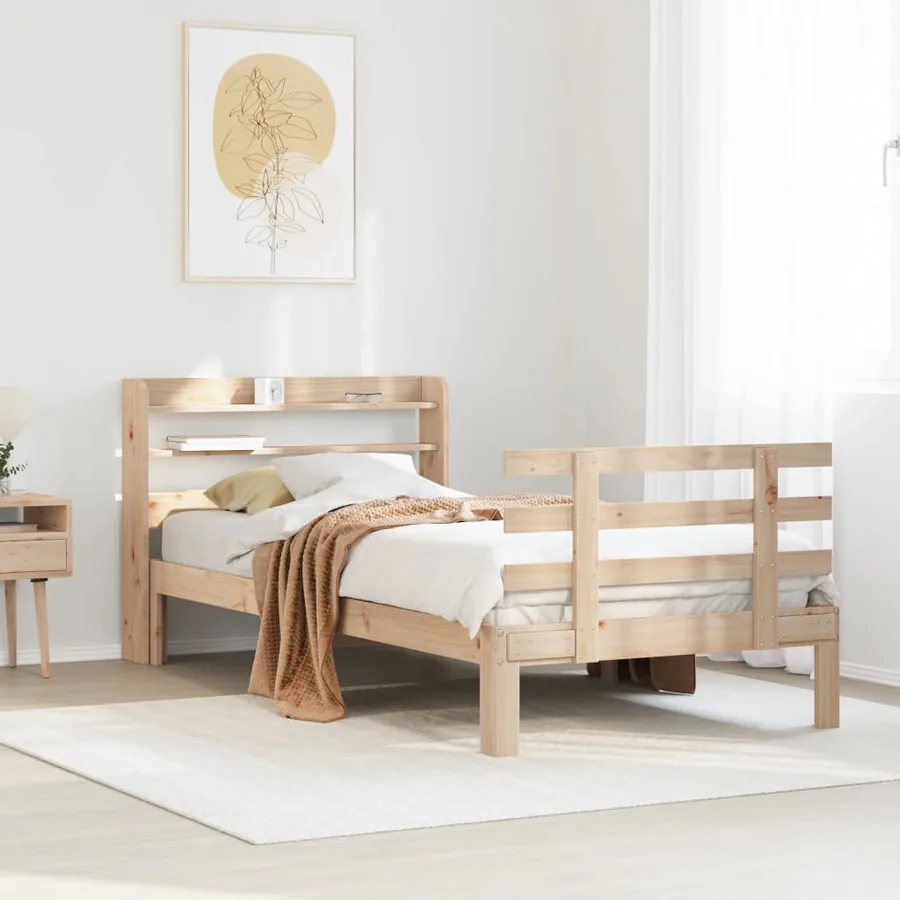 Cadre de lit avec tête de lit sans matelas 90x190 cm