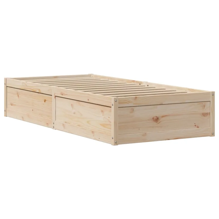 Cadre de lit avec tête de lit 90x190 cm bois de pin massif - 5