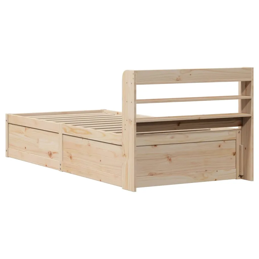 Cadre de lit avec tête de lit 90x190 cm bois de pin massif - 8