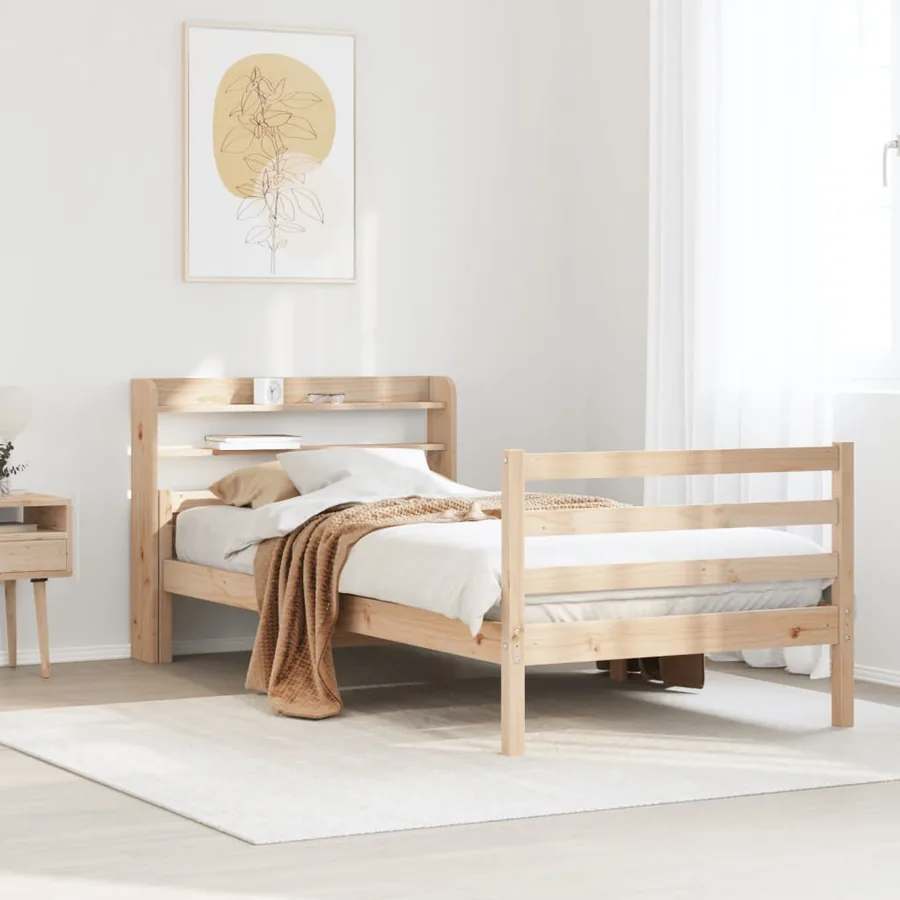 Cadre de lit avec tête de lit sans matelas 90x200 cm