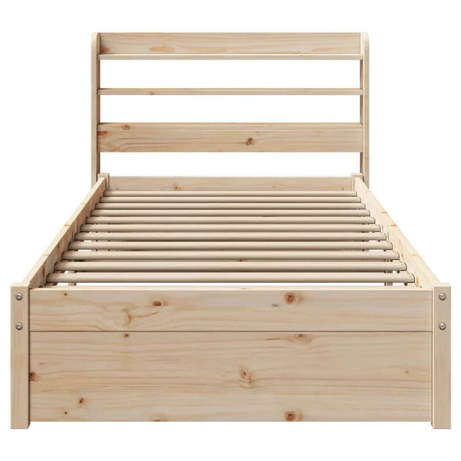 Cadre de lit avec tête de lit sans matelas 75x190 cm - 4