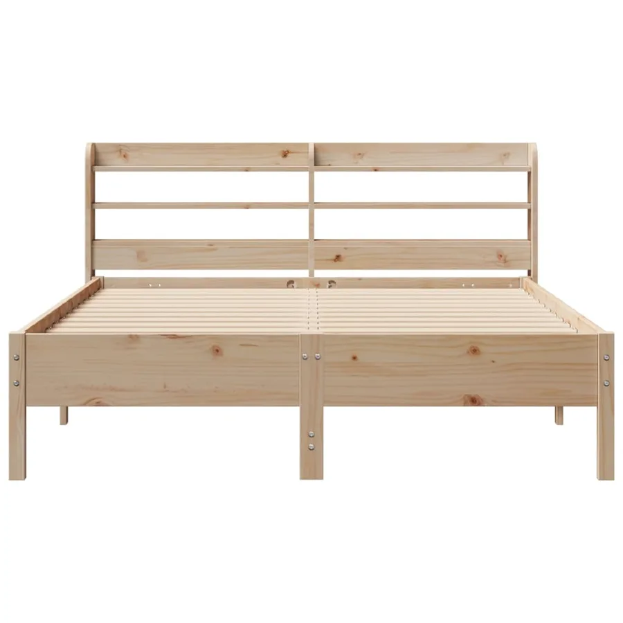 Cadre de lit sans matelas 150x200 cm bois de pin massif - 4