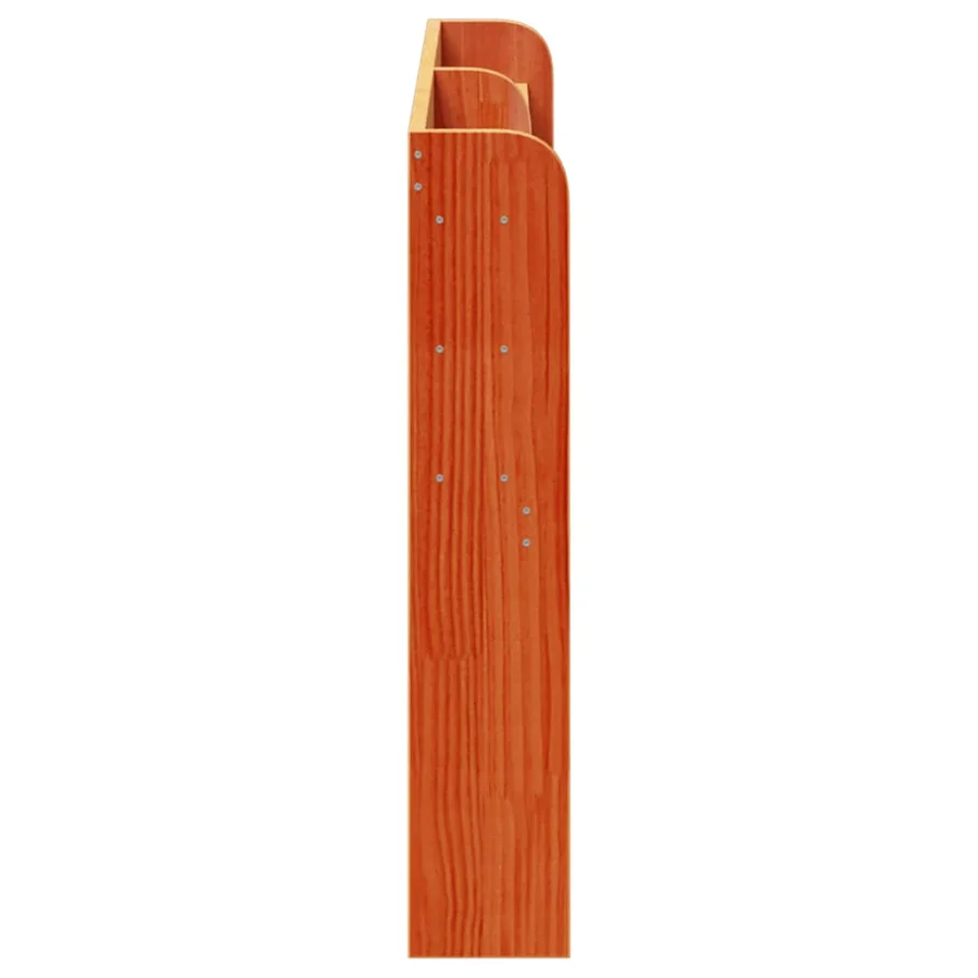 Tête de lit avec étagères marron cire 140 cm bois massif de pin - 4