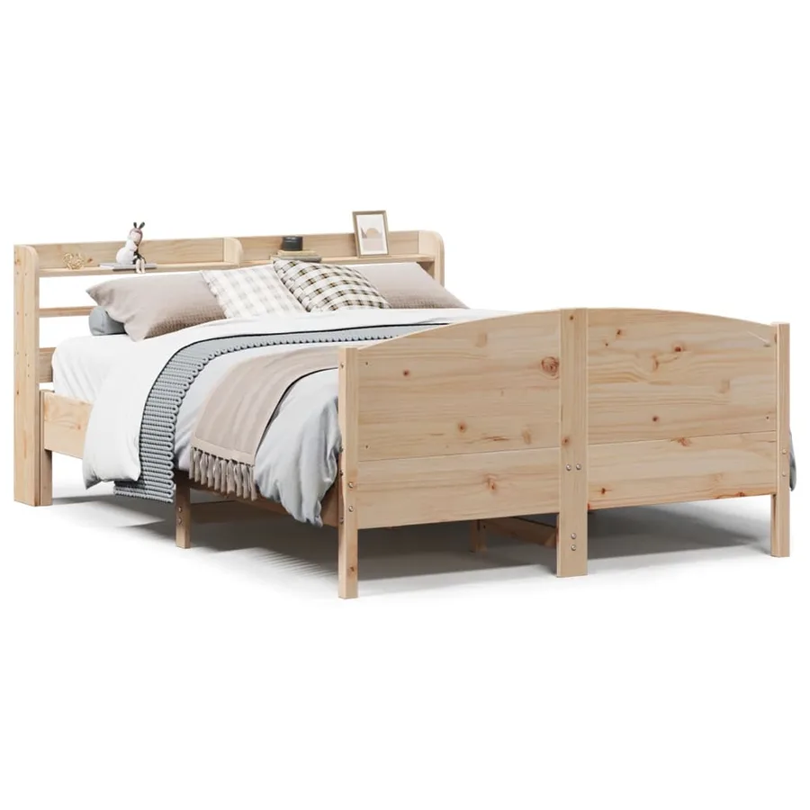 Cadre de lit sans matelas 150x200 cm bois de pin massif - 2