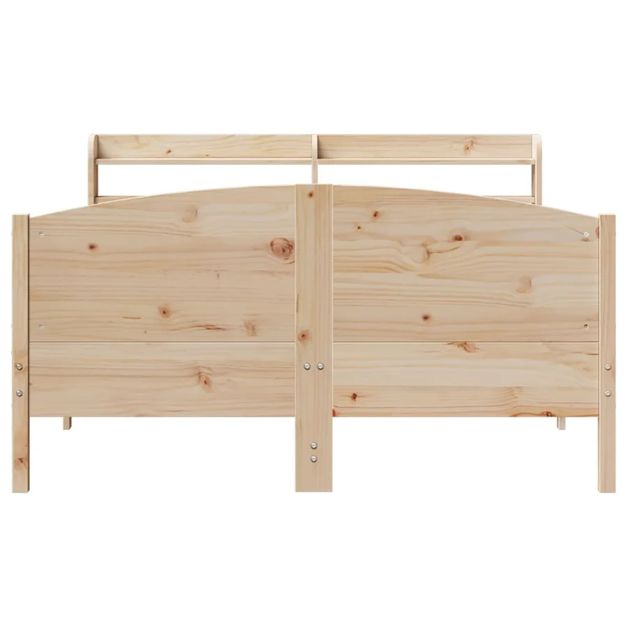 Cadre de lit sans matelas 150x200 cm bois de pin massif - 4
