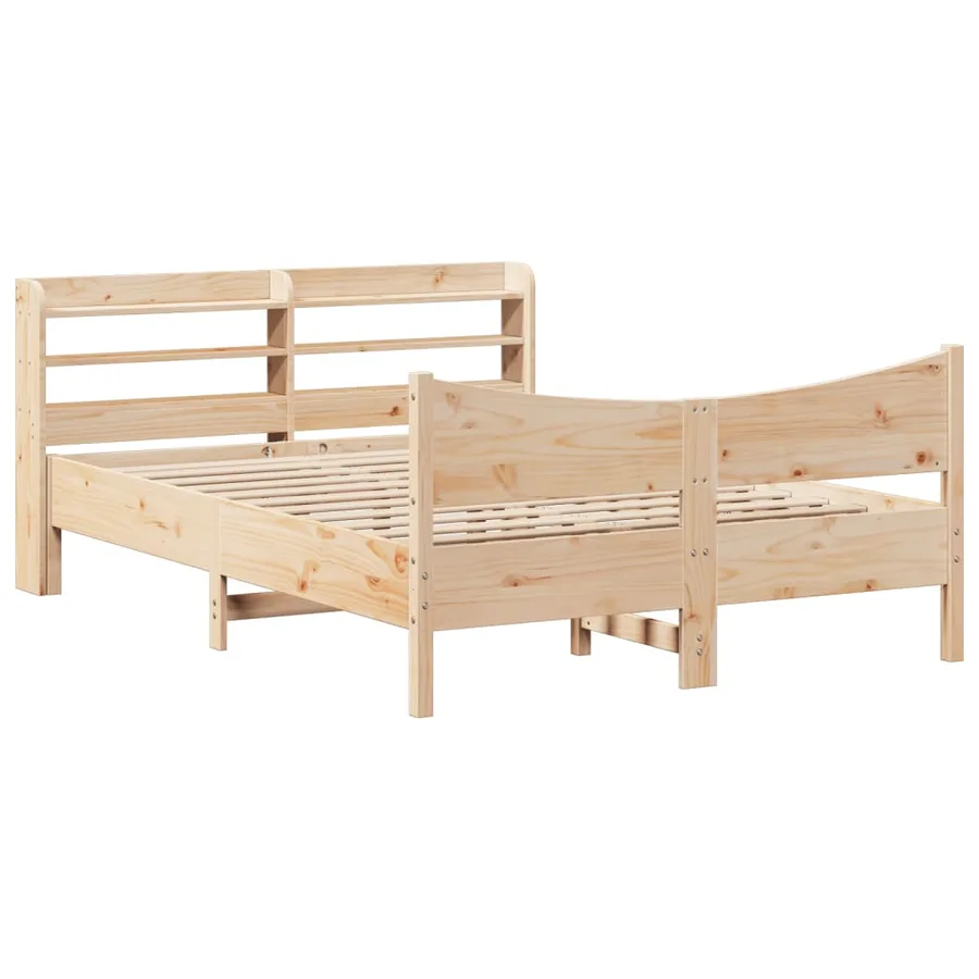 Cadre de lit avec tête de lit 150x200 cm bois de pin massif - 2