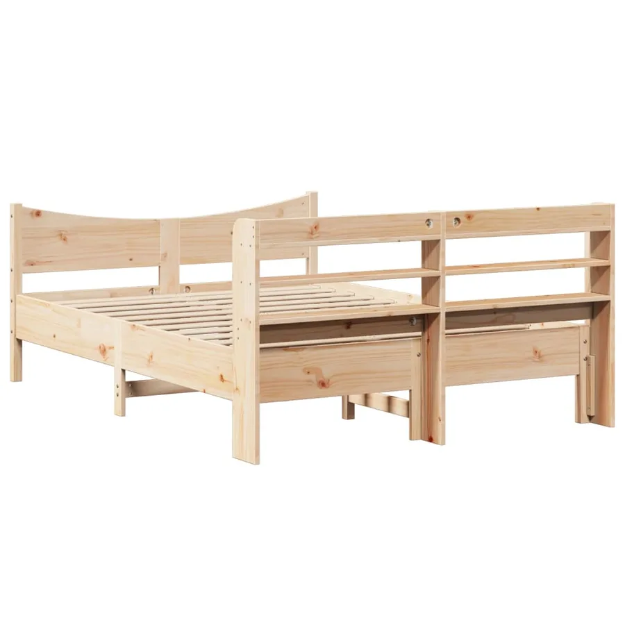 Cadre de lit avec tête de lit 150x200 cm bois de pin massif - 8