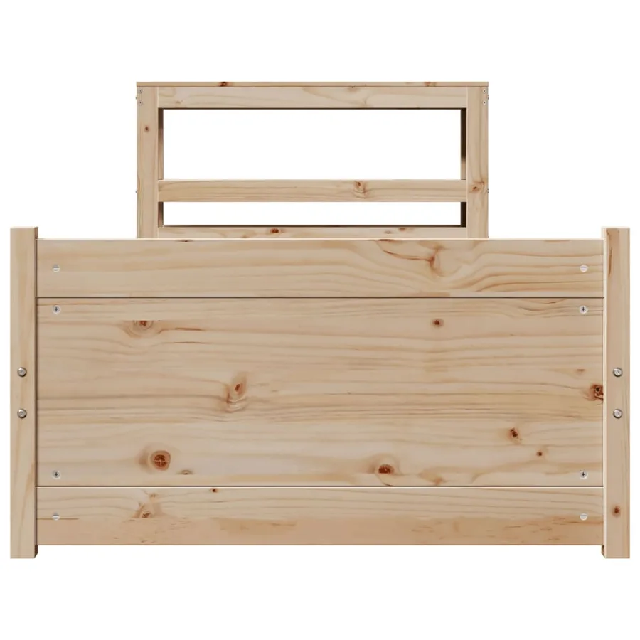 Cadre de lit avec tête de lit sans matelas 75x190 cm - 4