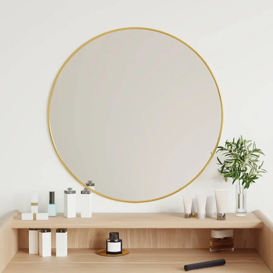 Miroir mural Doré Ø 60 cm Rond