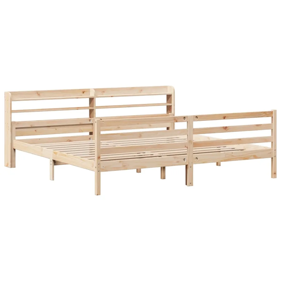 Cadre de lit avec tête de lit sans matelas 200x200 cm - 3