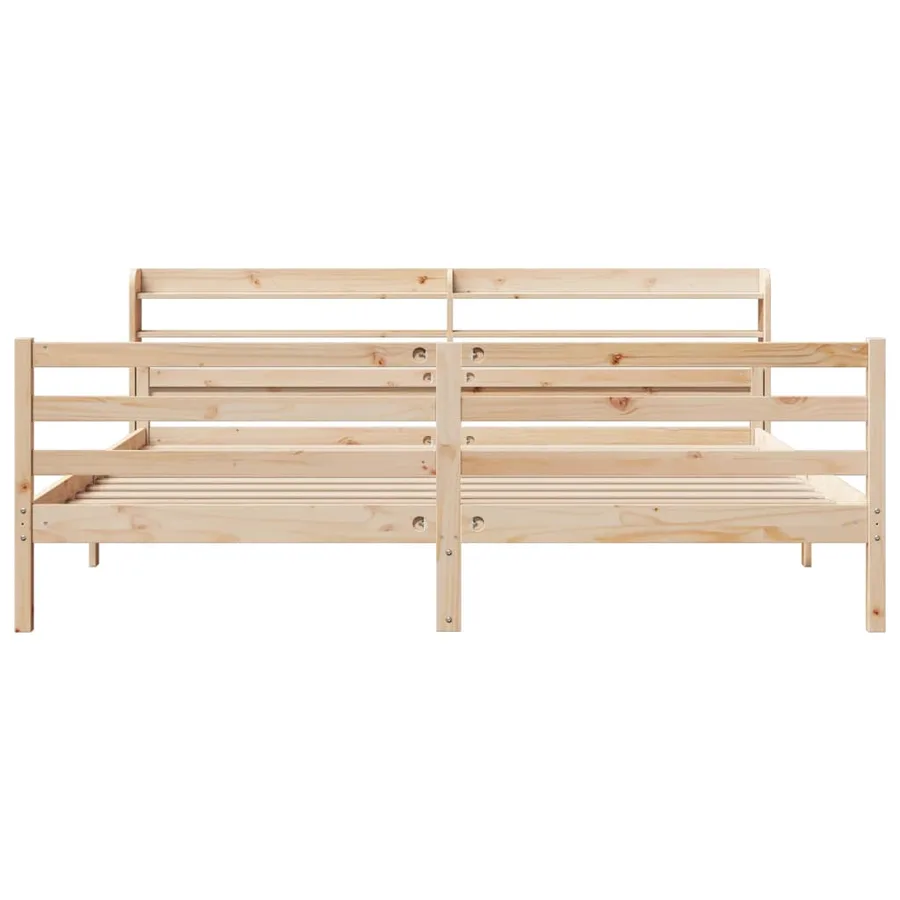Cadre de lit avec tête de lit sans matelas 200x200 cm - 4