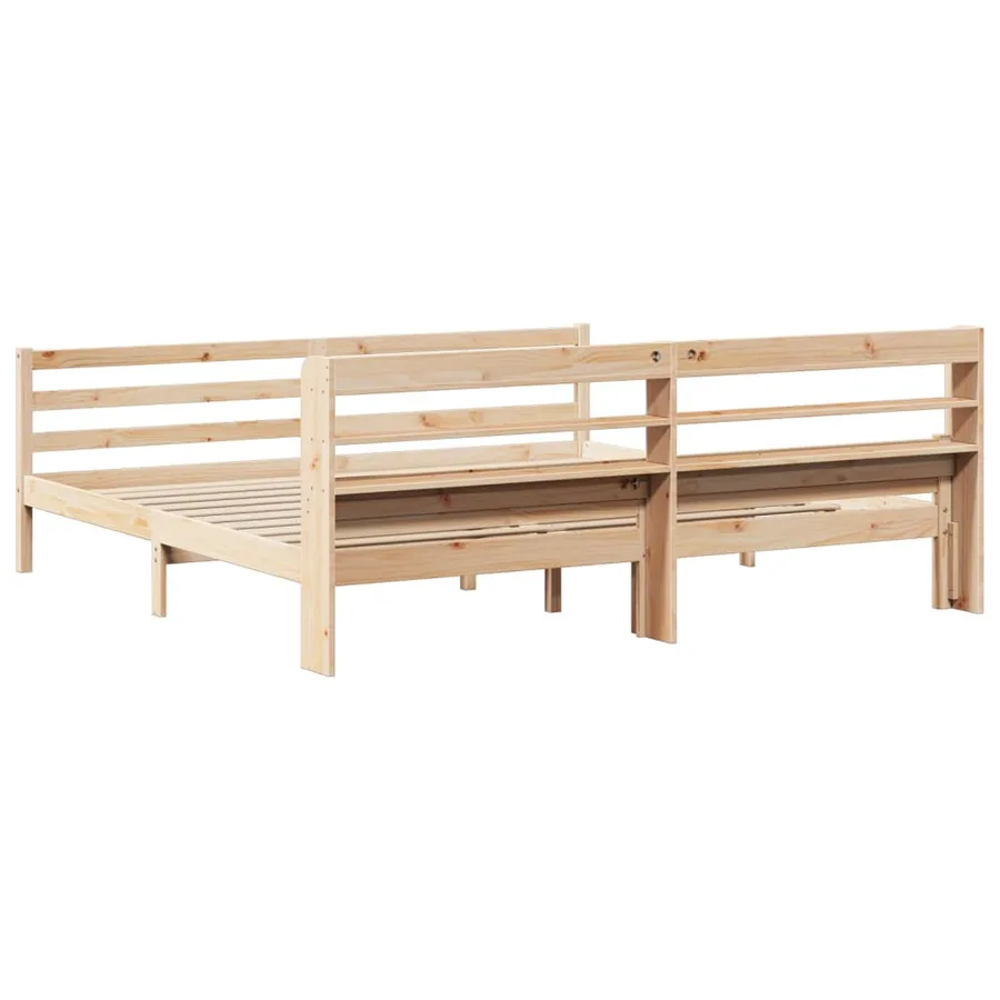 Cadre de lit avec tête de lit sans matelas 200x200 cm - 8
