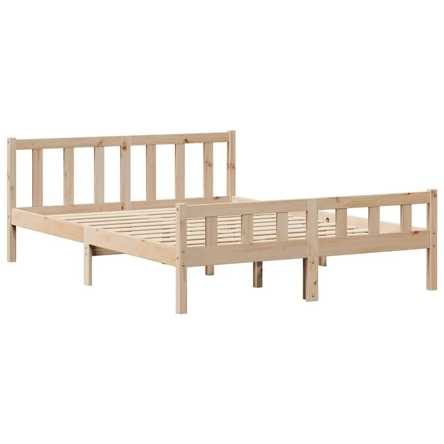 Cadre de lit sans matelas 160x200 cm bois massif de pin - 7