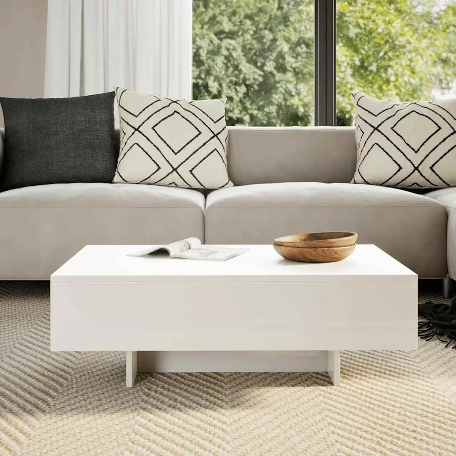 Table basse blanc brillant - 3