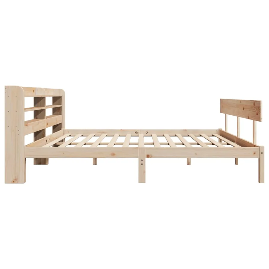 Cadre de lit sans matelas 200x200 cm bois massif de pin - 5