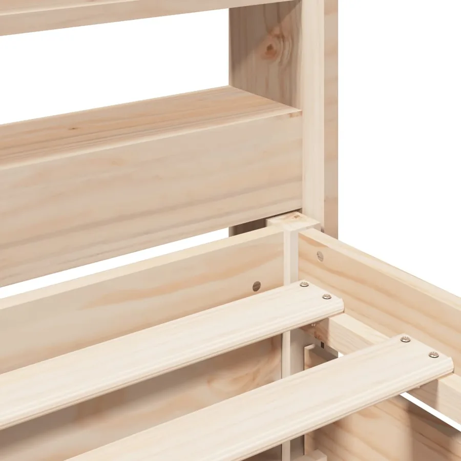 Cadre de lit sans matelas 200x200 cm bois massif de pin - 9