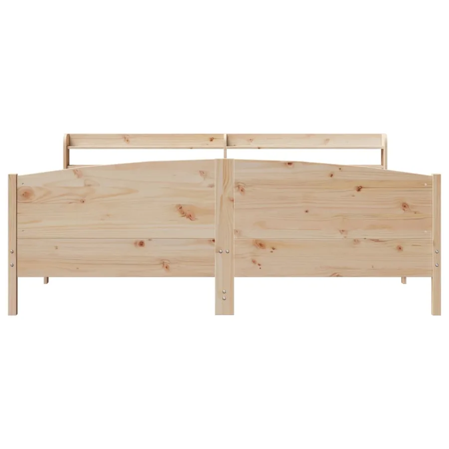 Cadre de lit sans matelas 200x200 cm bois massif de pin - 4