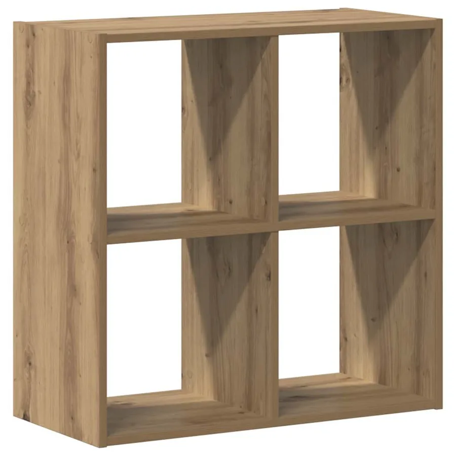 Bibliothèque chêne artisanal 68,5x32x68,5 cm bois d'ingénierie - 2