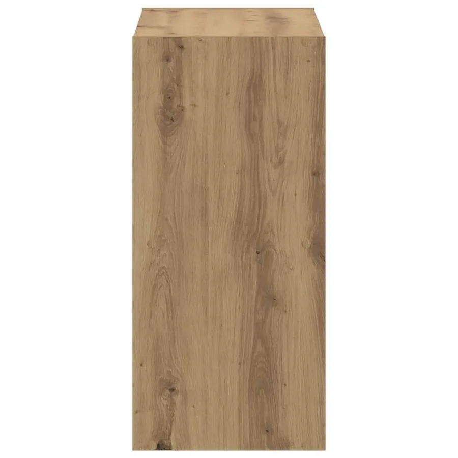 Bibliothèque chêne artisanal 68,5x32x68,5 cm bois d'ingénierie - 6