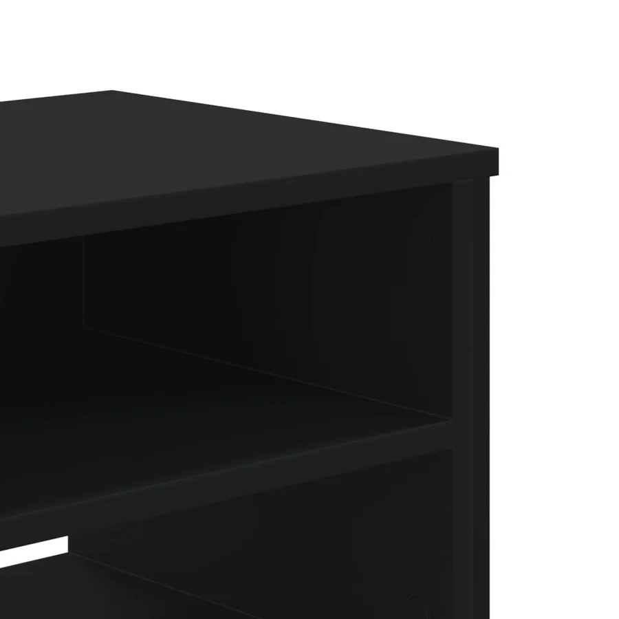 Meuble TV noir 180x34x41 cm bois d'ingénierie - 7