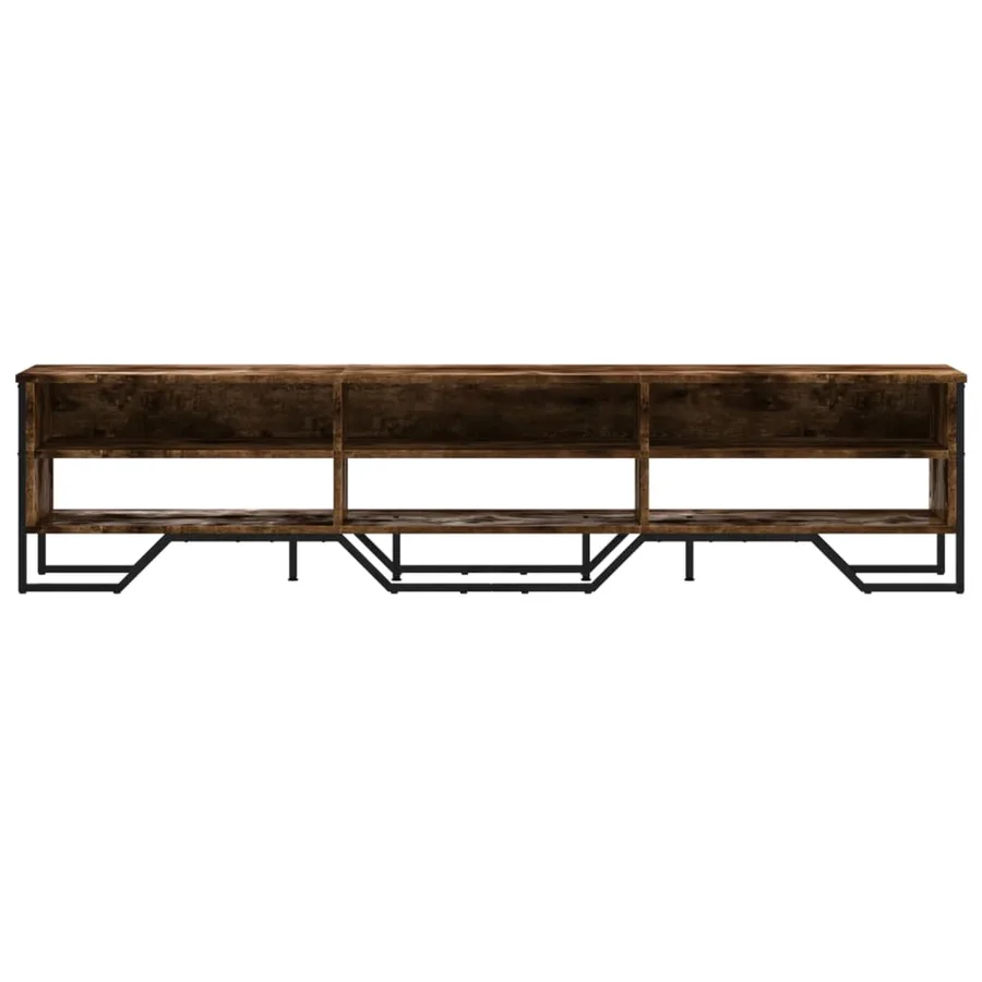 Meuble TV chêne fumé 180x34x41 cm bois d'ingénierie - 4