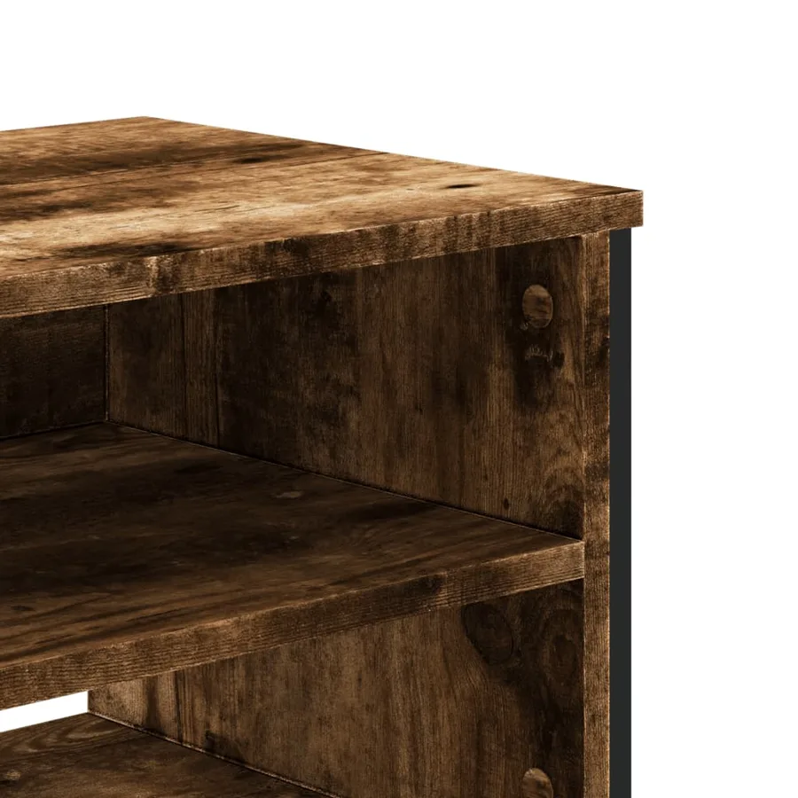 Meuble TV chêne fumé 180x34x41 cm bois d'ingénierie - 7