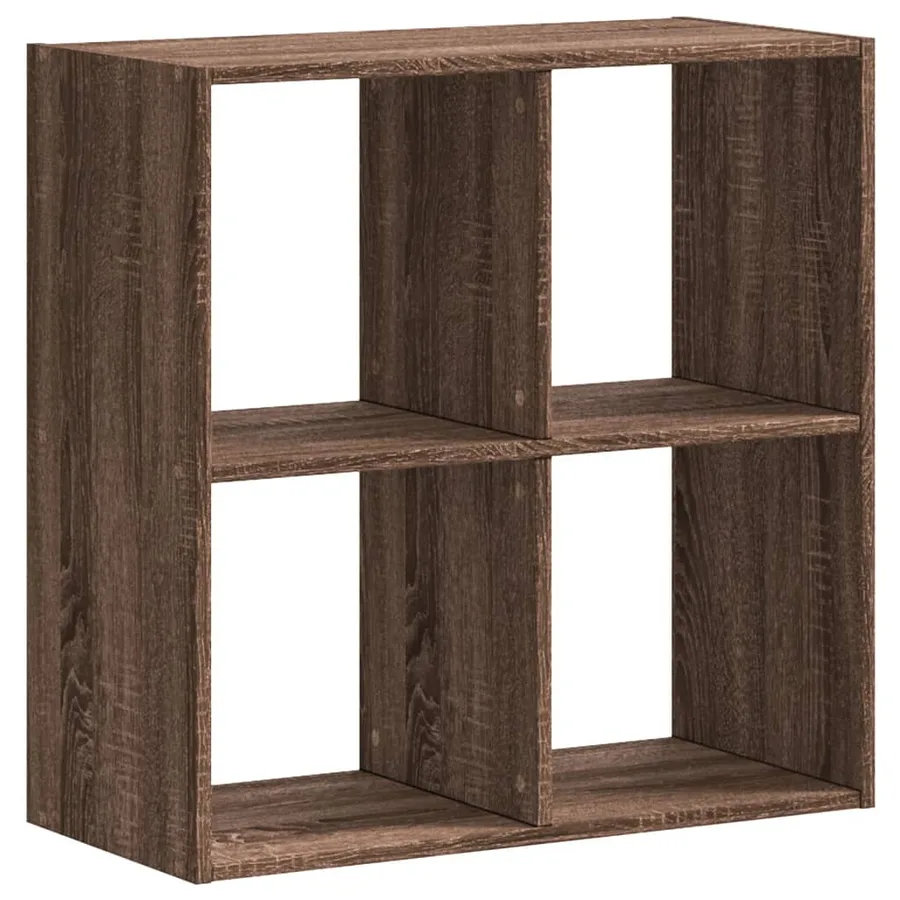 Bibliothèque chêne marron 68,5x32x68,5 cm bois d'ingénierie - 2