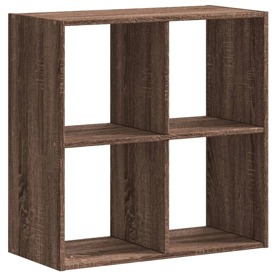 Bibliothèque chêne marron 68,5x32x68,5 cm bois d'ingénierie - 5
