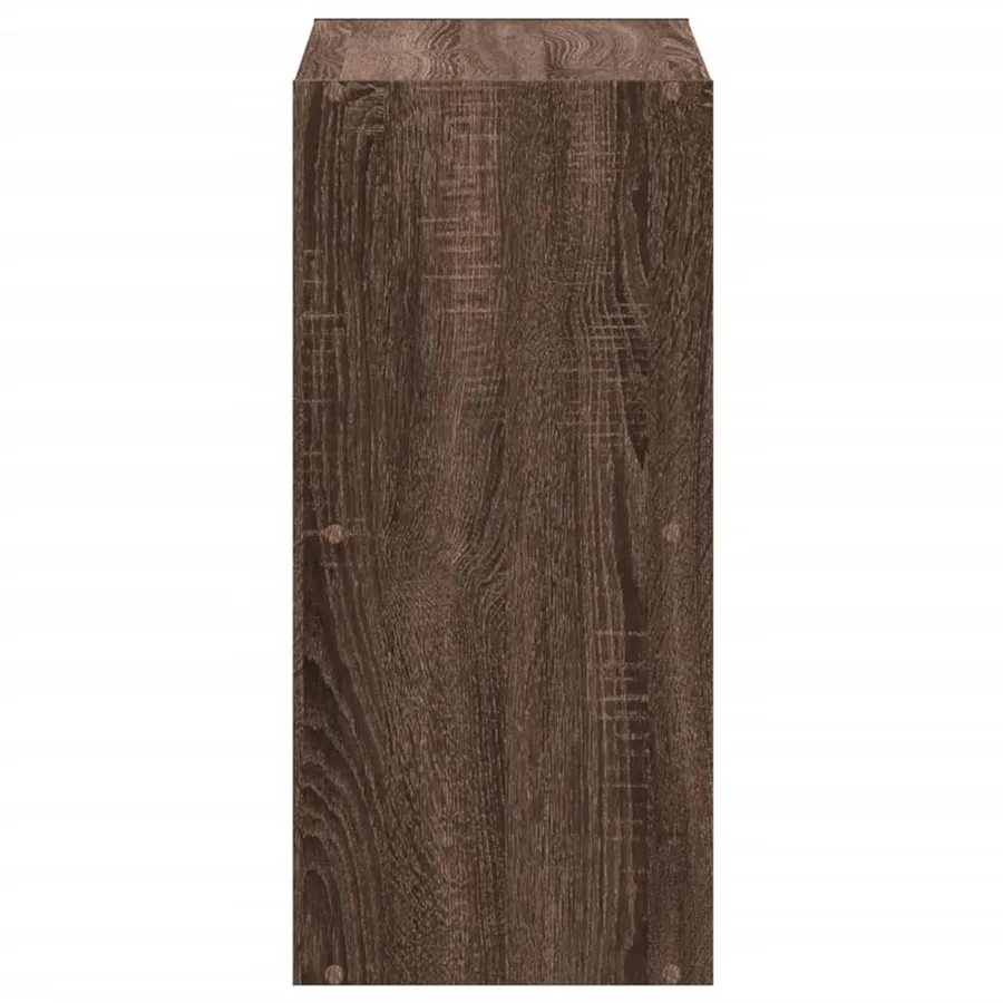 Bibliothèque chêne marron 68,5x32x68,5 cm bois d'ingénierie - 6