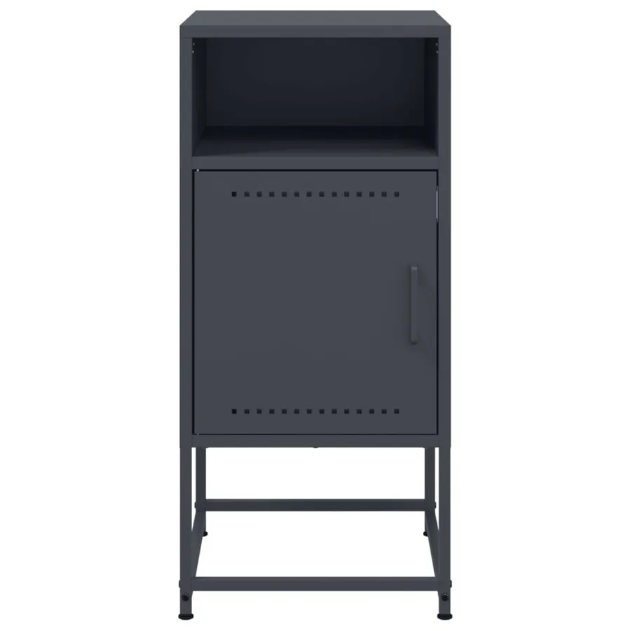 Tables de chevet 2 pcs anthracite 36x39x78 cm acier - 6