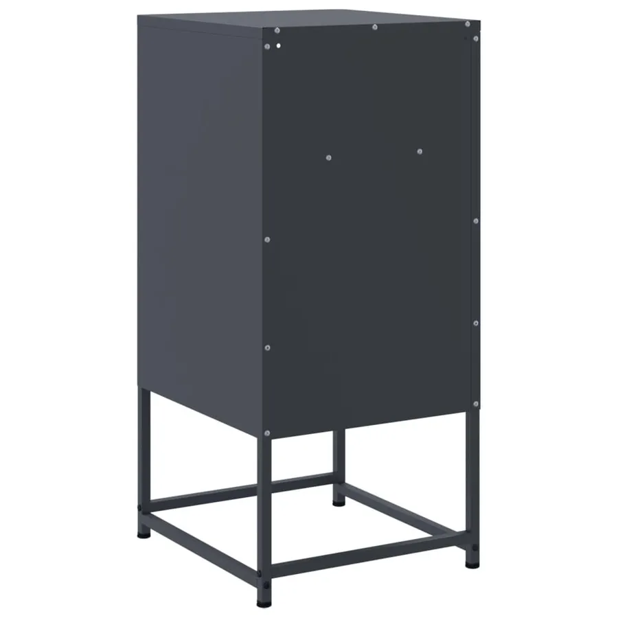Tables de chevet 2 pcs anthracite 36x39x78 cm acier - 8