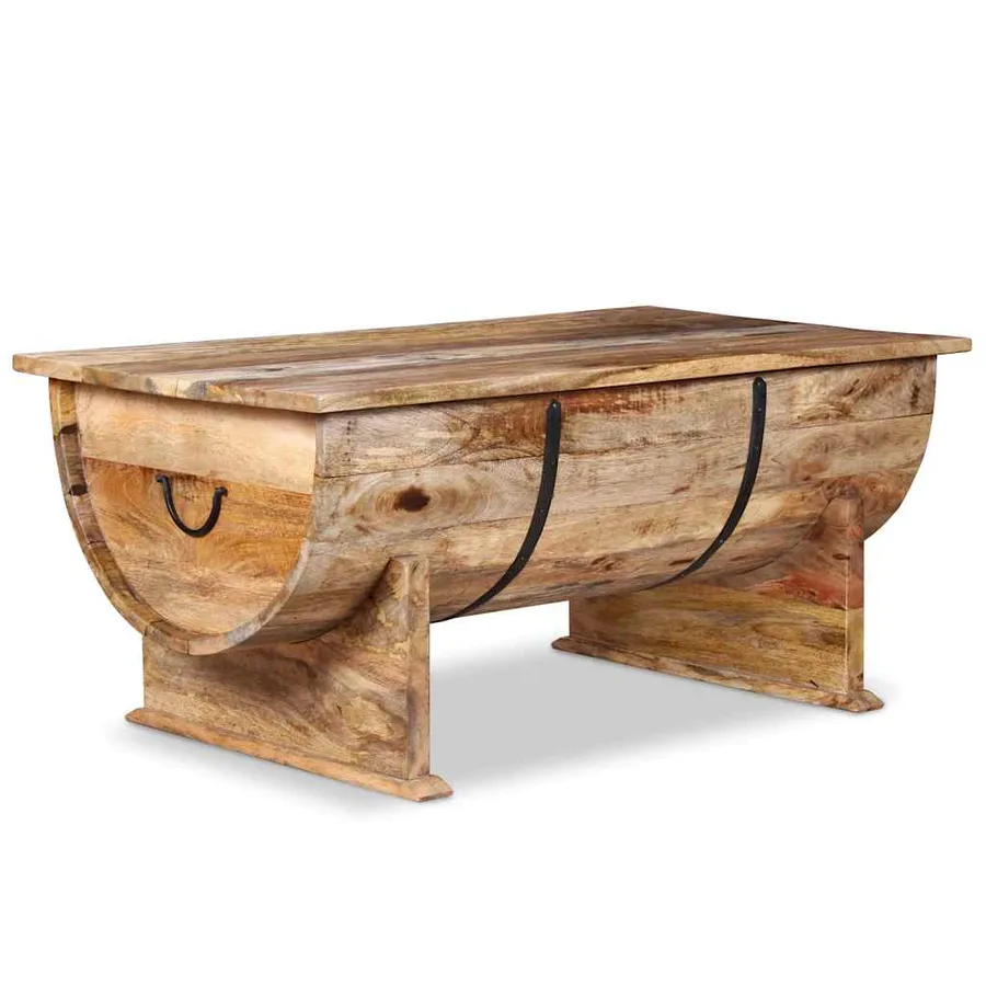 Table basse Bois de manguier massif 88x50x40 cm - 6