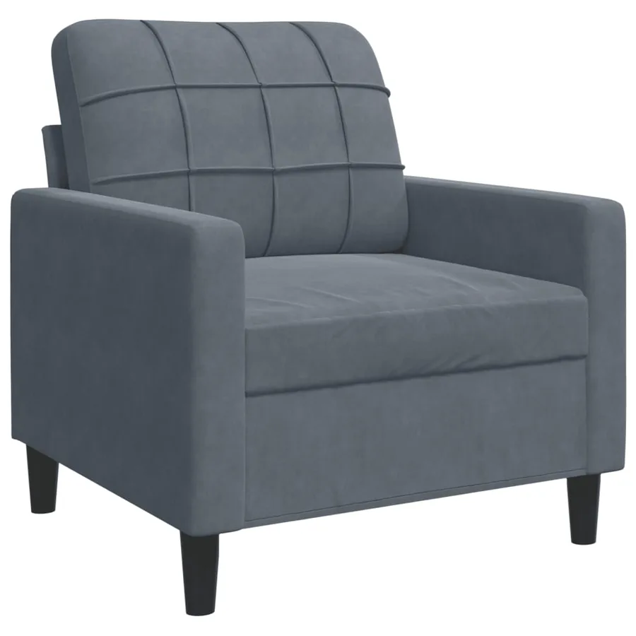 Ensemble de canapés 3 pcs avec coussins et traversins velours - 6