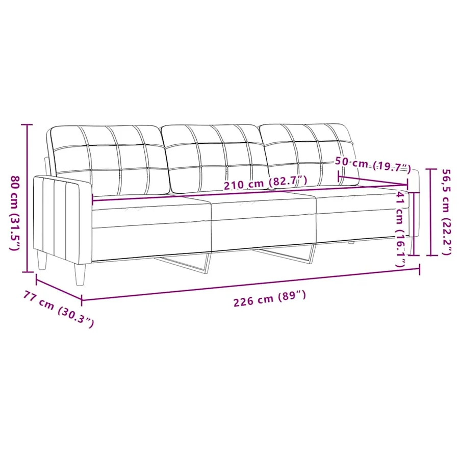 Ensemble de canapés 4 pcs avec coussins Noir Velours - 10