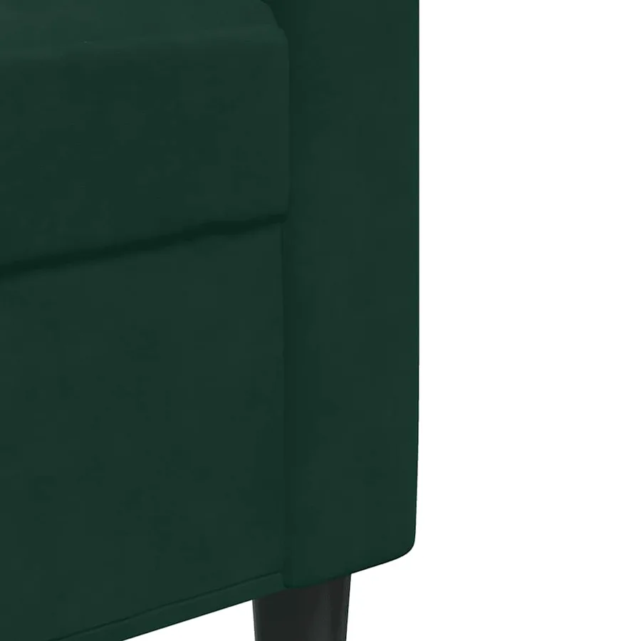Ensemble de canapés 3 pcs avec coussins Vert foncé Velours - 7